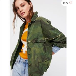 Free People Slouchy Military jacket sz S